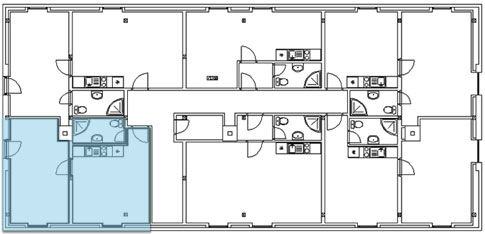 Mapa apartmánů - Vendelín